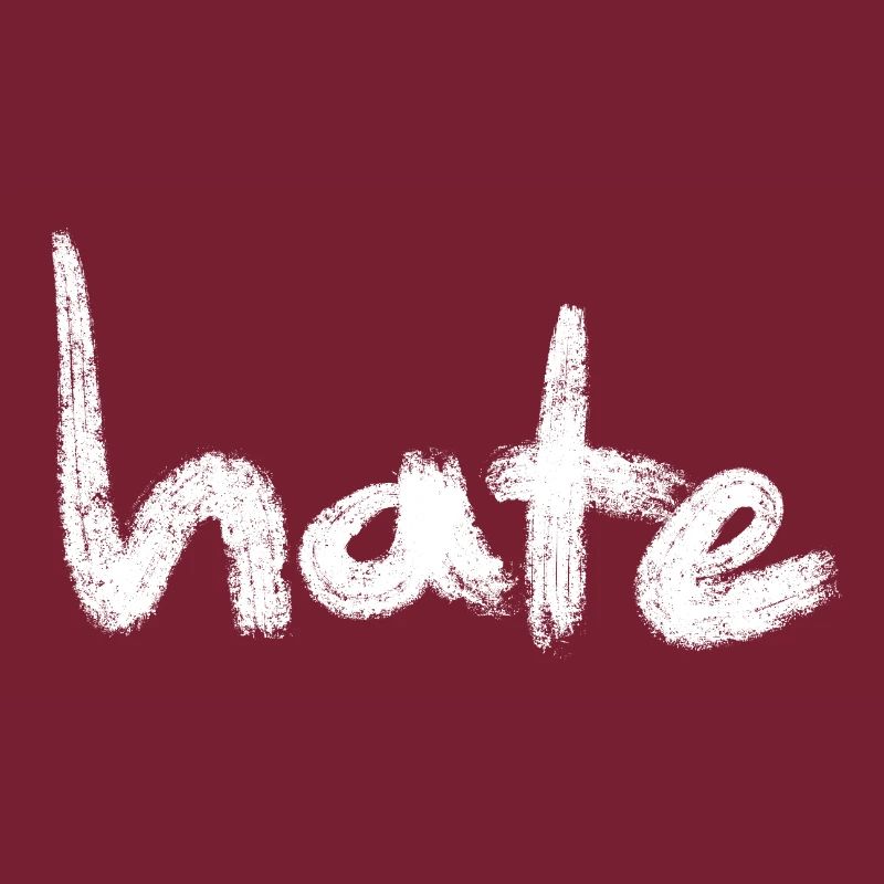 Hate Text blanc