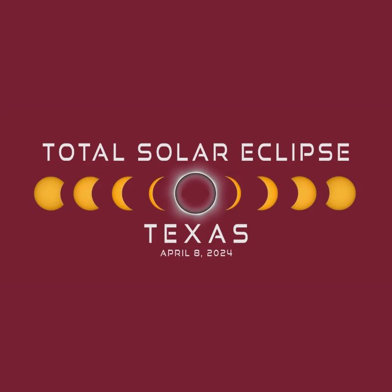 Eclipse de Soleil du Texas 2024 8 avril Souvenir