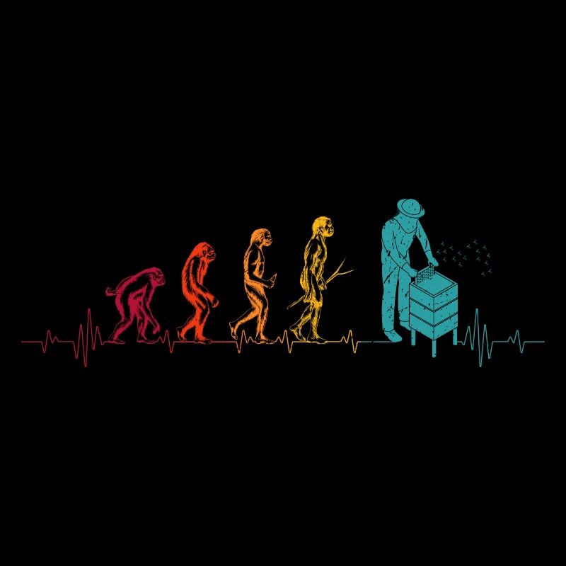 Evolution Imker Shirt - Geschenk Bienenzüchter Imk