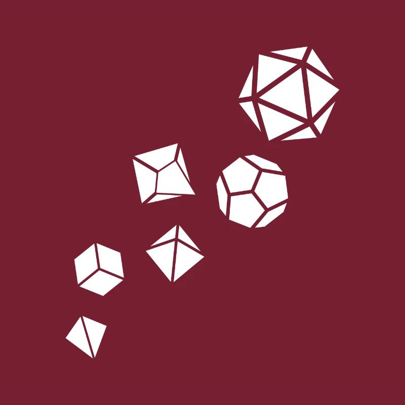 Einfaches polyedrisches Würfelset Tabletop-RPG-Gaming