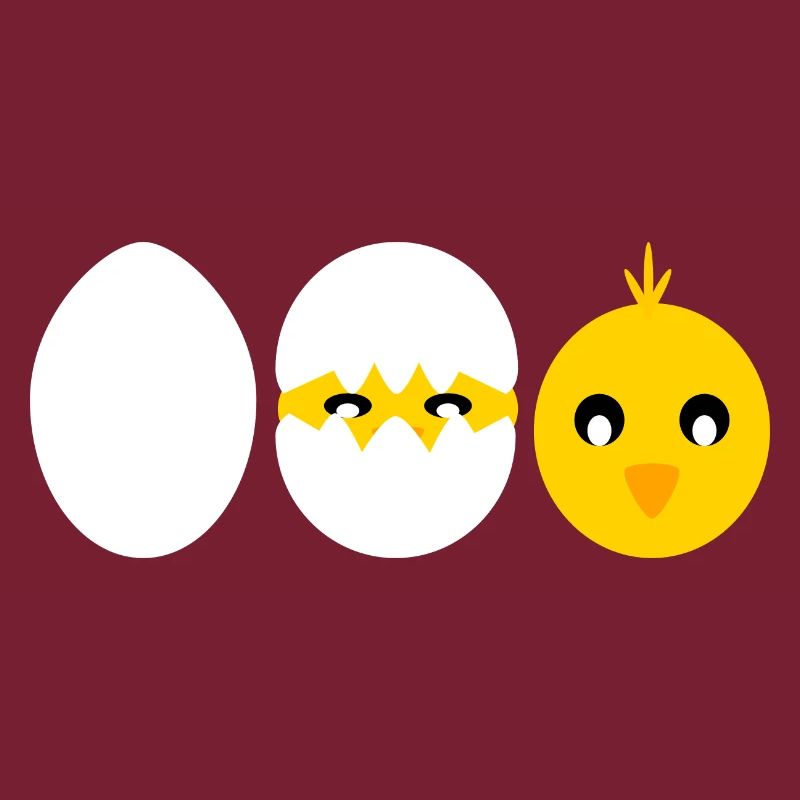 Comic hatching chick