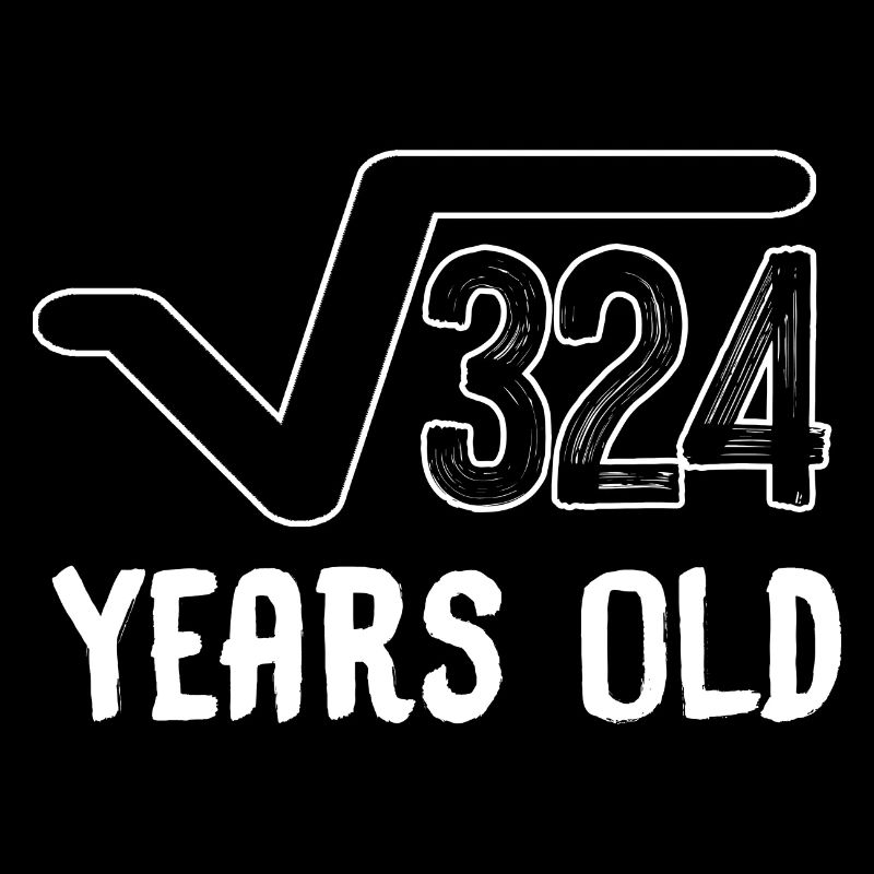 18th birthday party root of 324 years old math