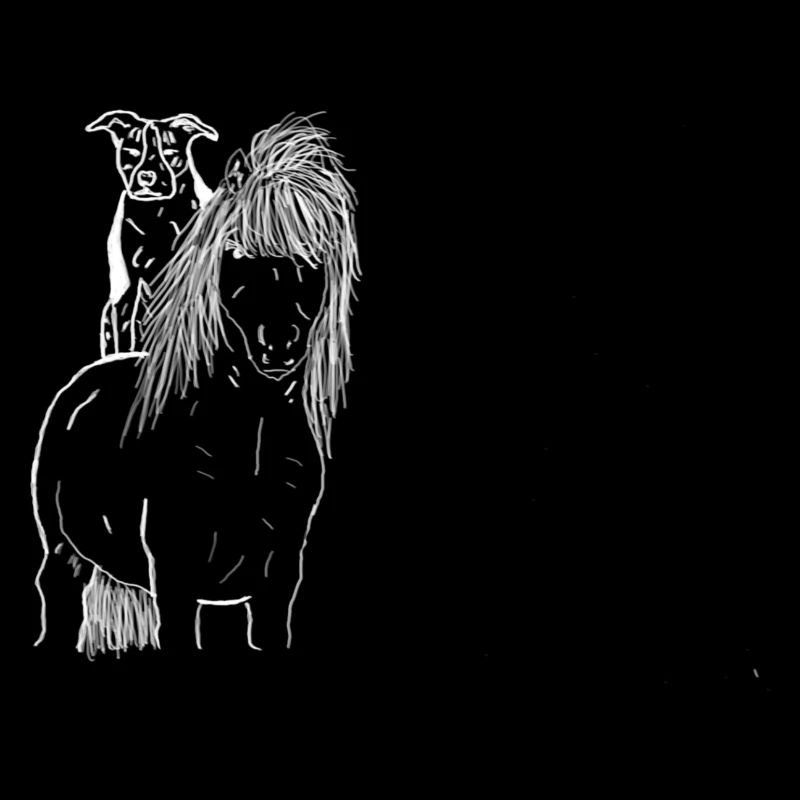 Pferd und Hund