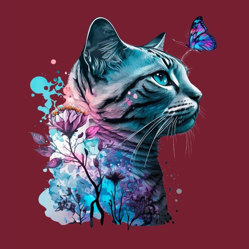 Fleur de chat et papillon