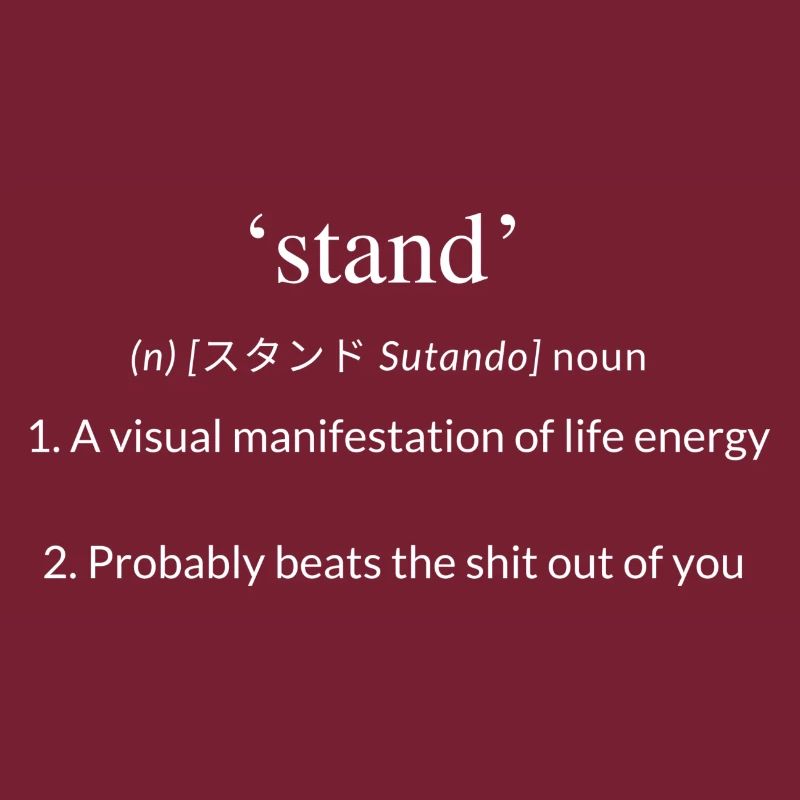 JoJo Stand Dictionary Definition