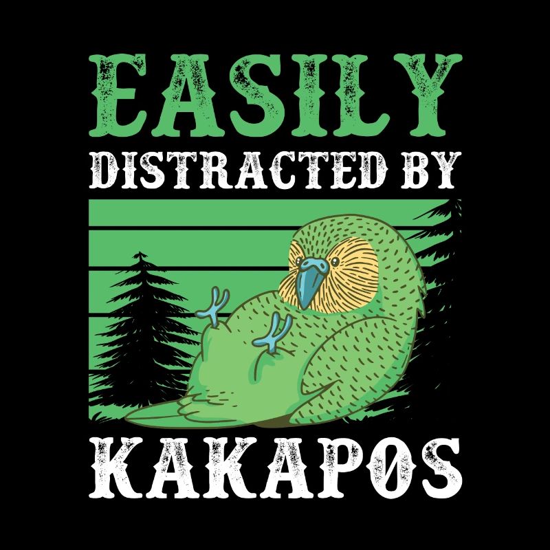Kakapo distracted by flightless kakapo