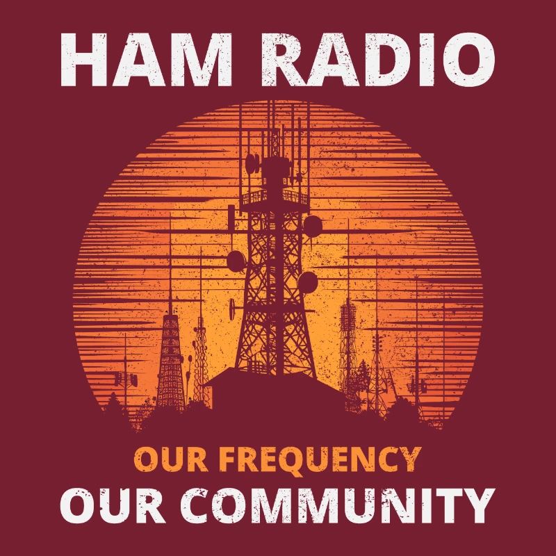 Ham Radio Tower Sunrise Uniting Our Frequency