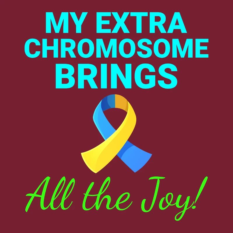 Down-Syndrom-Bewusstsein Joyful Extra Chromosom