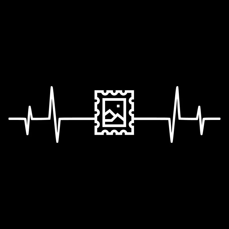 Heartbeat postage stamp post postman letter stamp