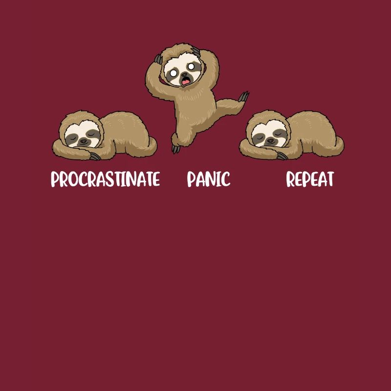 Procrastinate Panic Prokrastination Geschenk