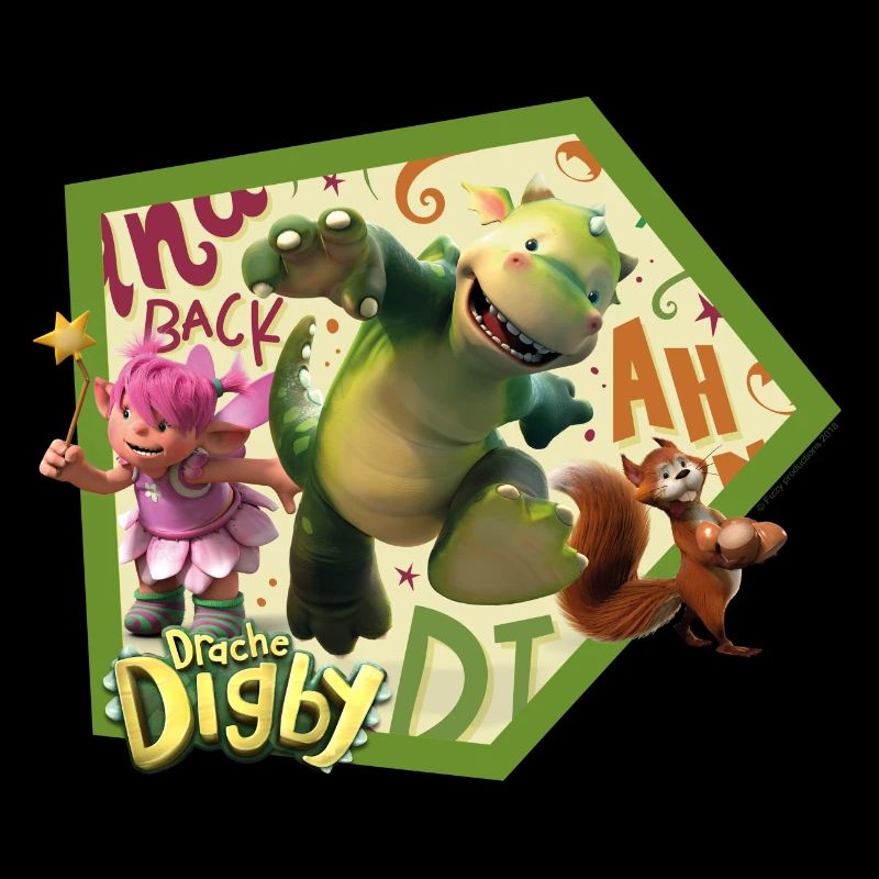 Drache Digby Fee Fizzy Und Eichhörnchen Chips