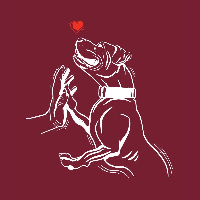 Pitbull dessiné à la main