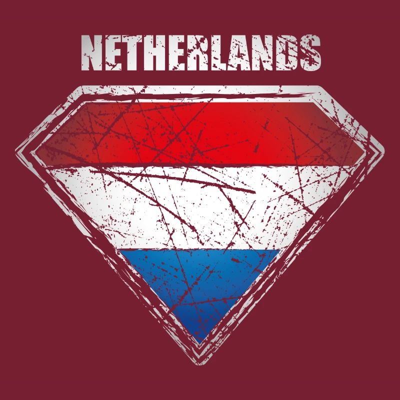 Symbole du drapeau du super-héros des Pays-Bas