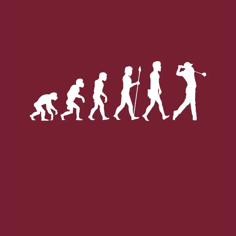 Golf Evolution Golfer Caddy Geschenk Golfspieler