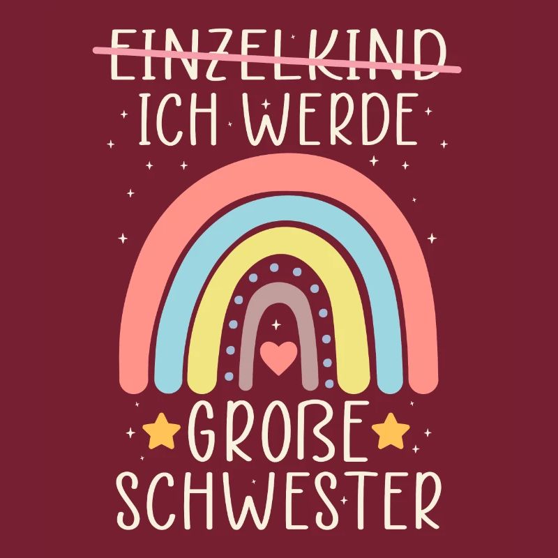 Ich werde Große Schwester Regenbogen Babyfeier