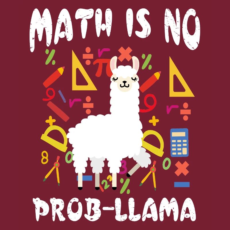 Math is no problem funny math llama