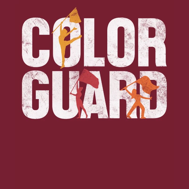 Garde de couleur mi-temps spectacle drapeau spinners drôle