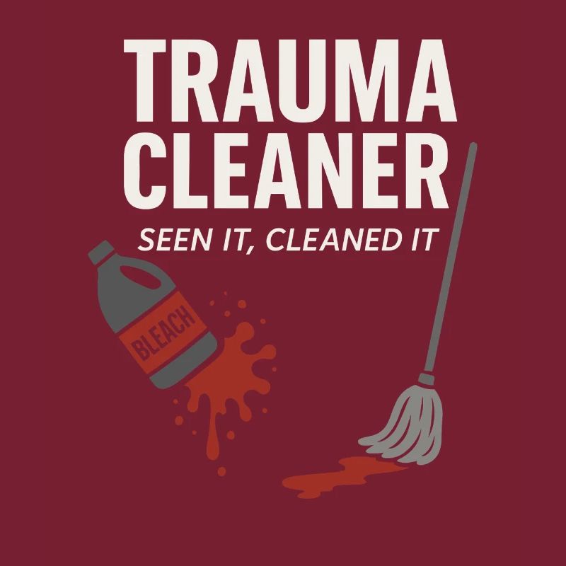 Forensic Cleaner Dark Humor Crime Scene Biohazard