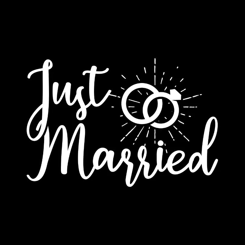 Just Married, a newly married wedding