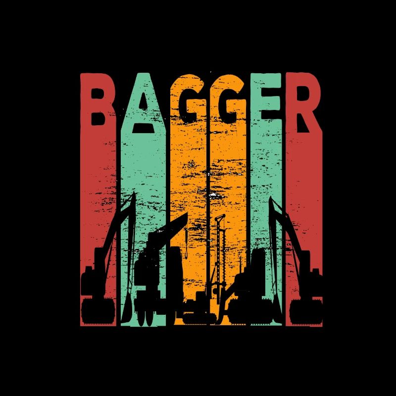 Bagger Baustelle Baumaschine Geschenk · Farben