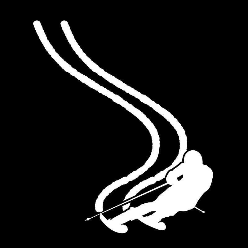 Ski Ski Ski de Slalom Blanc