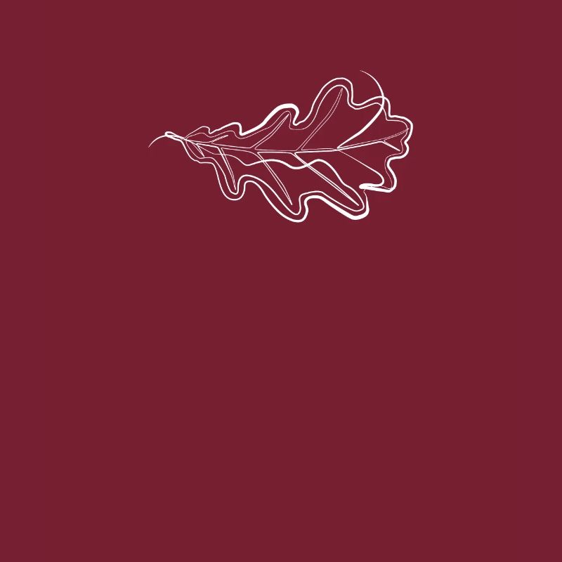 Oak leaf - one line drawing