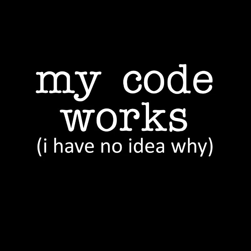 Programmer My code works (I don't have any