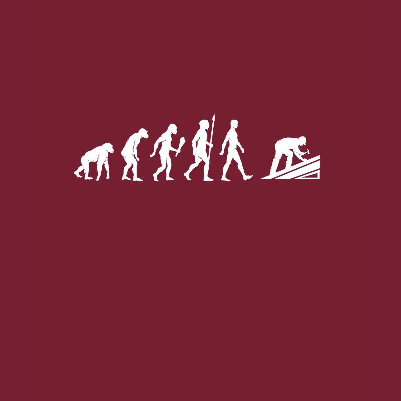 Lustige Dachdecker Evolution Dach Geschenkidee