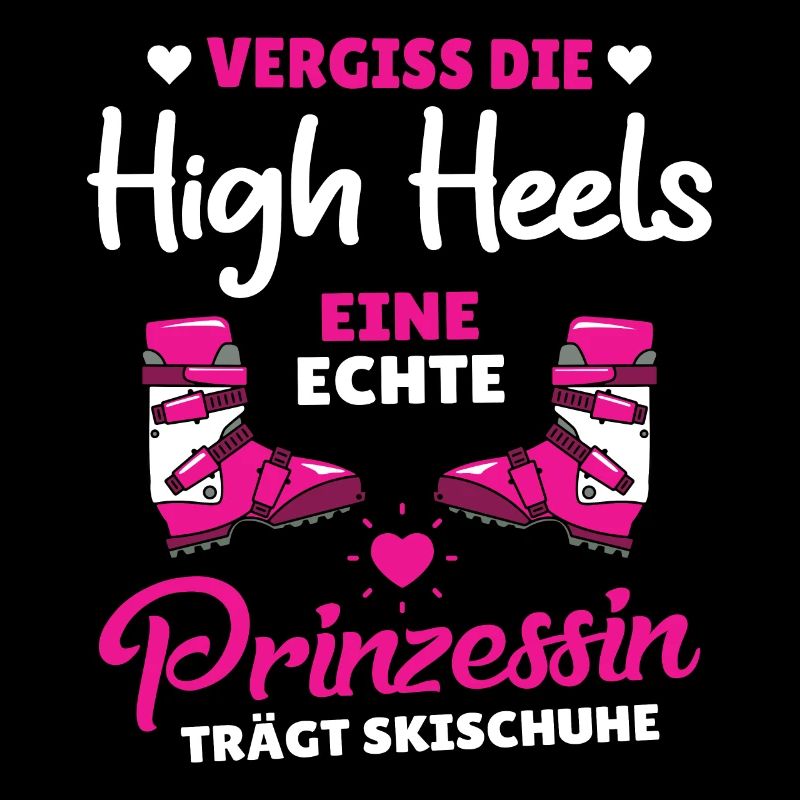 Princess wears ski boots