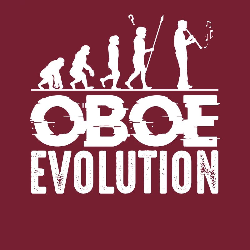 Oboe evolution oboist silhouette oboist gift