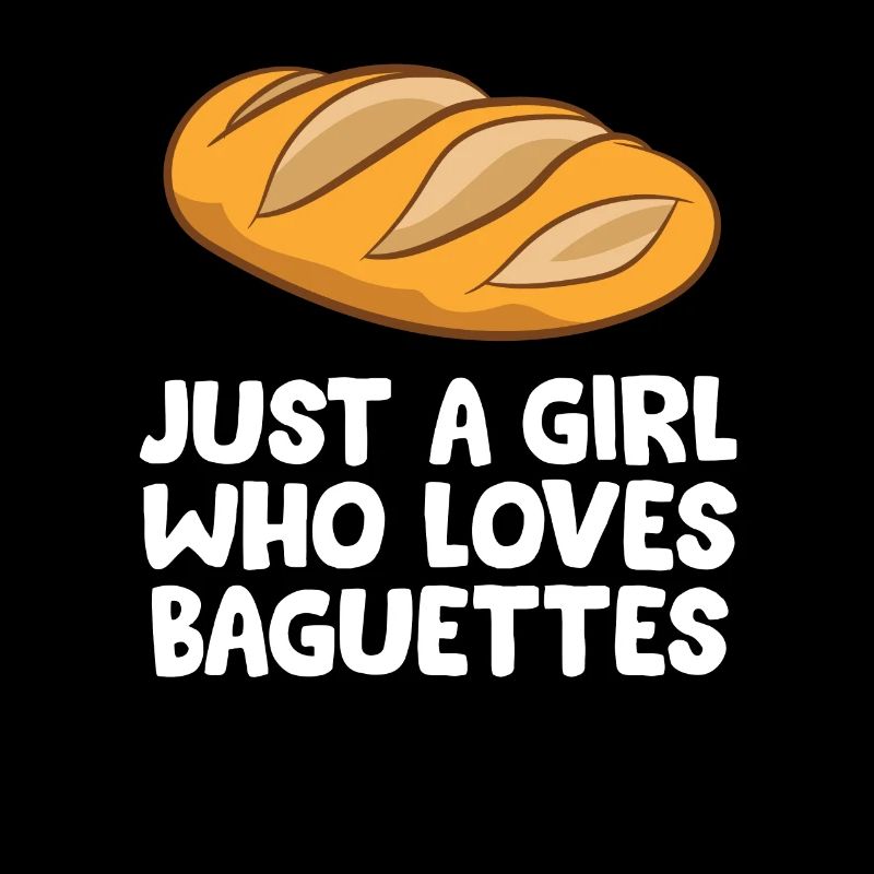 Nur ein Mädchen, das Baguettes liebt