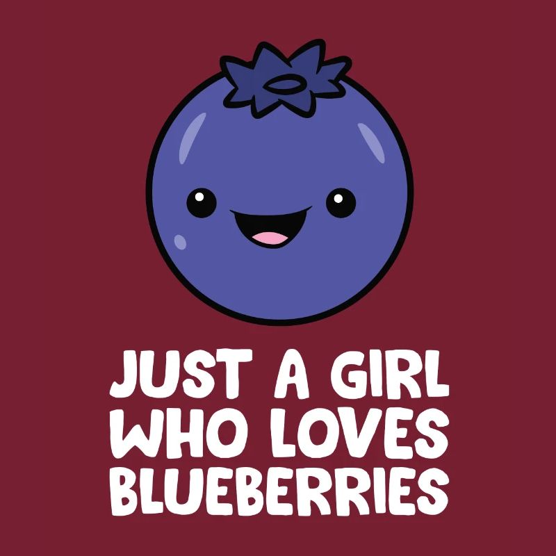 Nur ein Mädchen, das Blaubeeren liebt