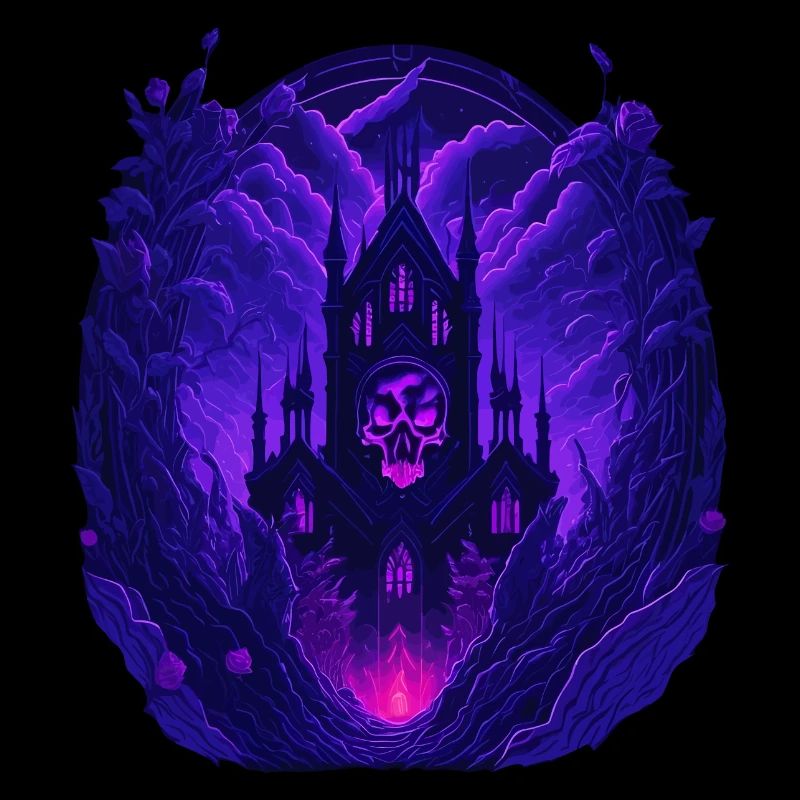 neon gothic architecture gothic castle