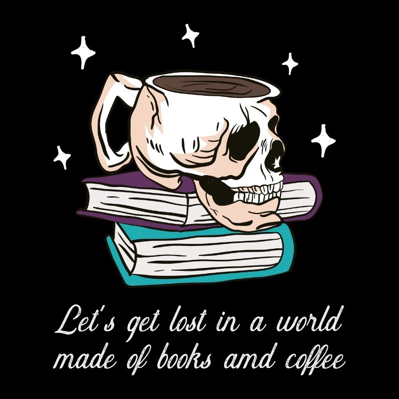 Immersion between book pages and coffee