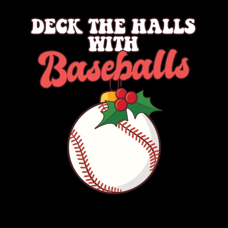 Deck The Halls With Baseball Player Catcher