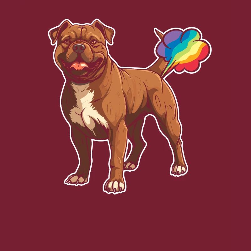 American Bully Mignon Pet Arc-en-Ciel
