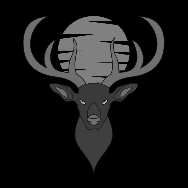 Rothirsch Geweih mit Hirschgeweih