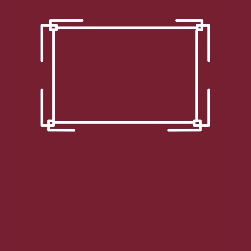Rectangular frame in white basic text
