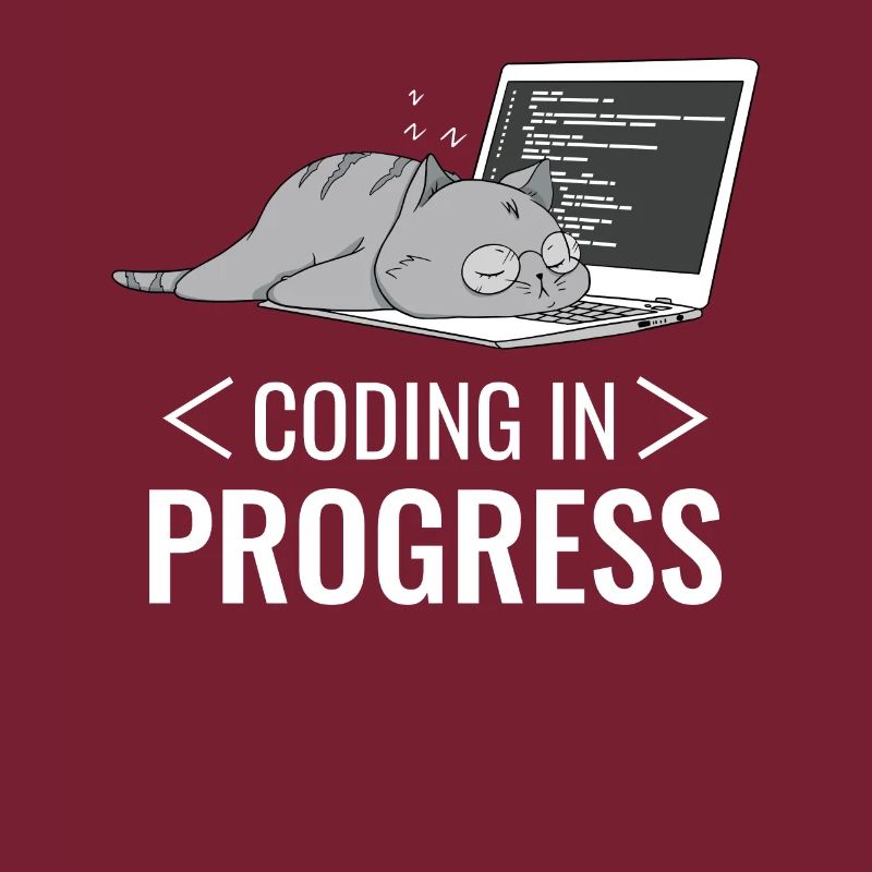 Programming Computer Nerd Cat