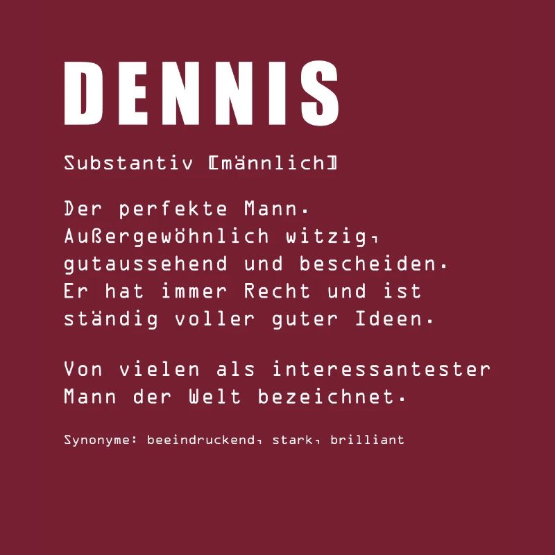 Dennis Name Geschenk Geburtstag