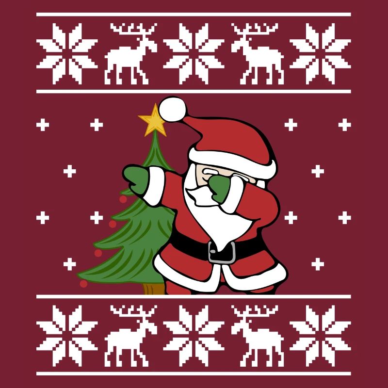 Laid de Noël Pull Père Noël Dab