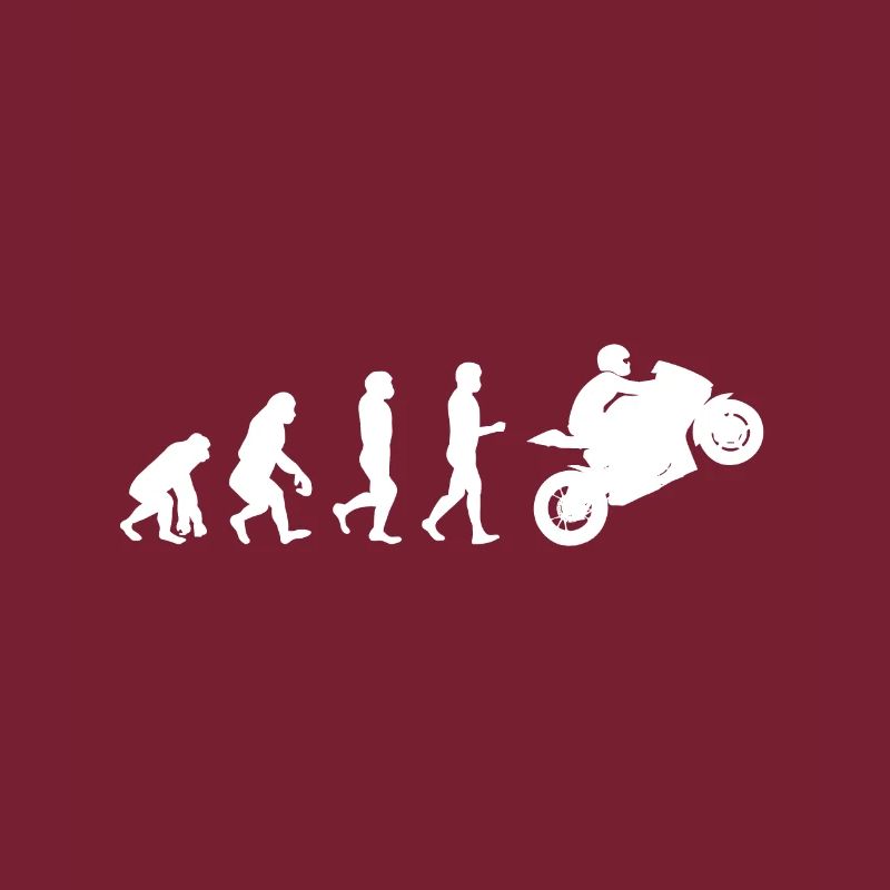 Evolution Motorcycle Biker Mopped Motorcyclist