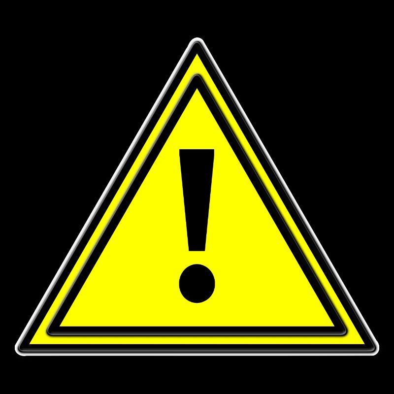 Warning triangle error warning triangle warning sign yellow