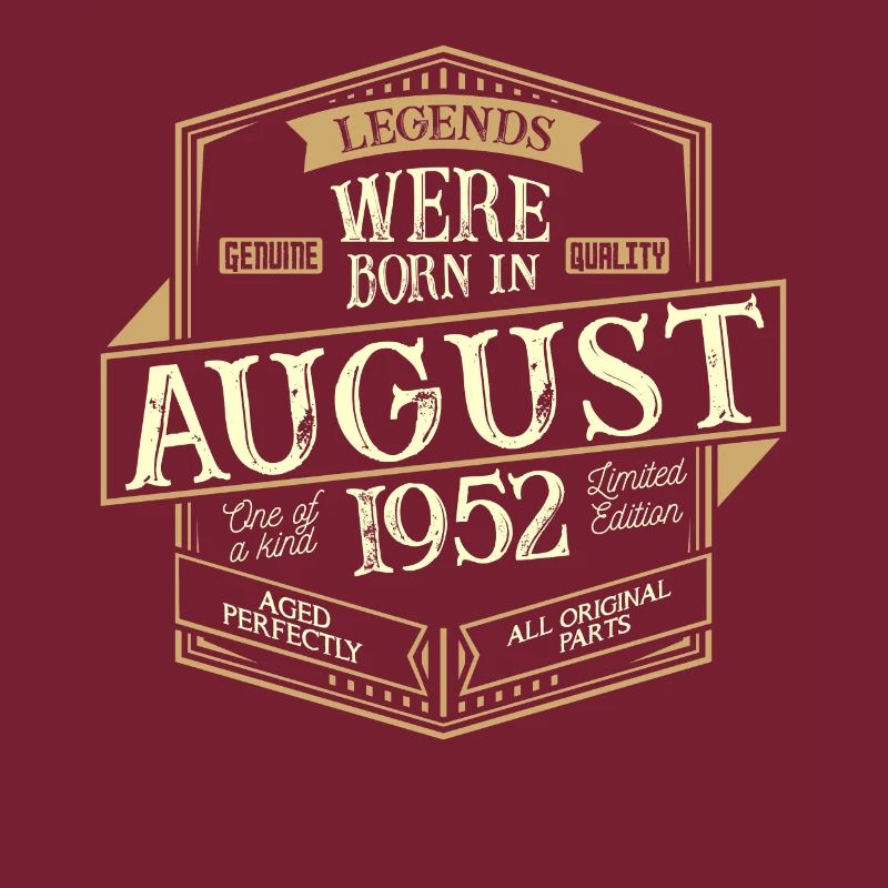 August 1952 Geburtstag Mann