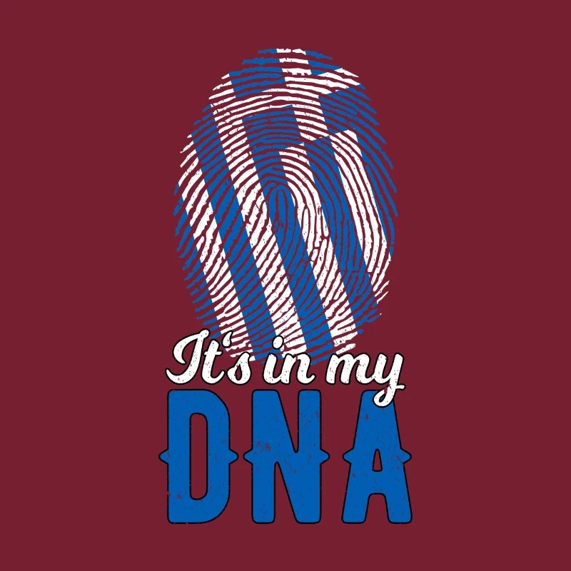 Grèce ADN Drapeau grec Empreinte digitale