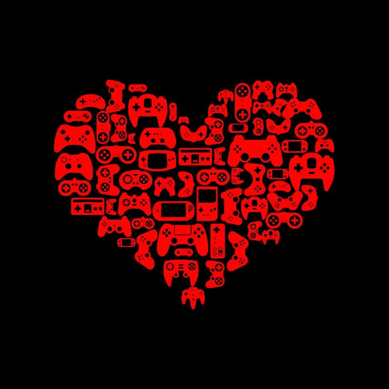 Video Gamer Valentinstag Junge Herz Controller Gi