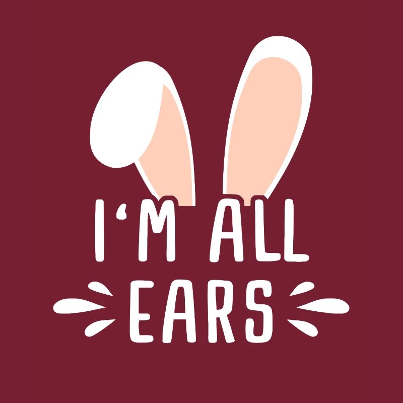 Cute All Ears Bunny | Easter Egg Bunny Gift