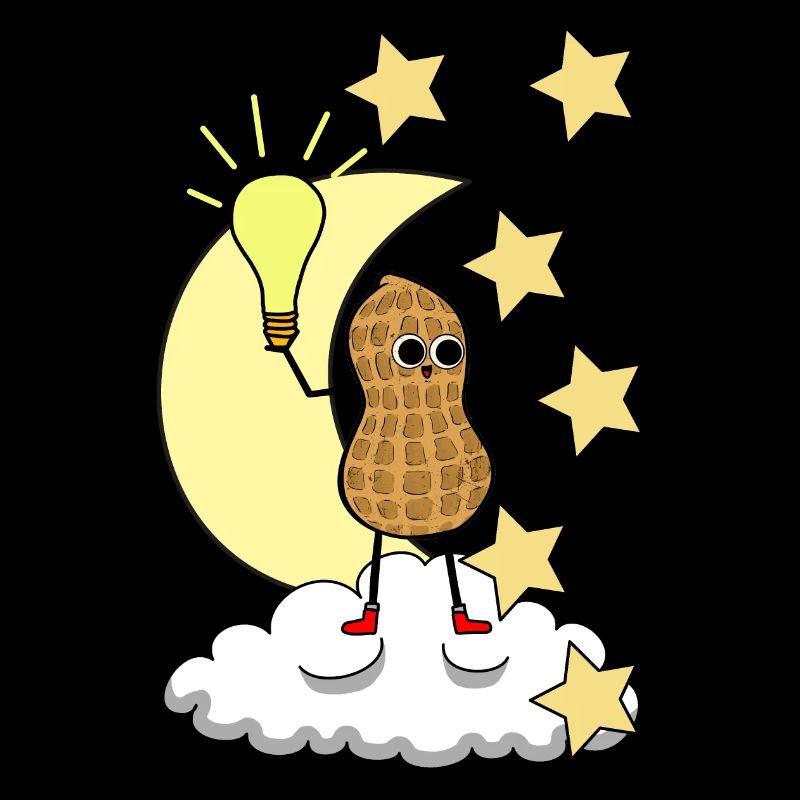 Good Night Peanut Starry Sky Moon Cloud