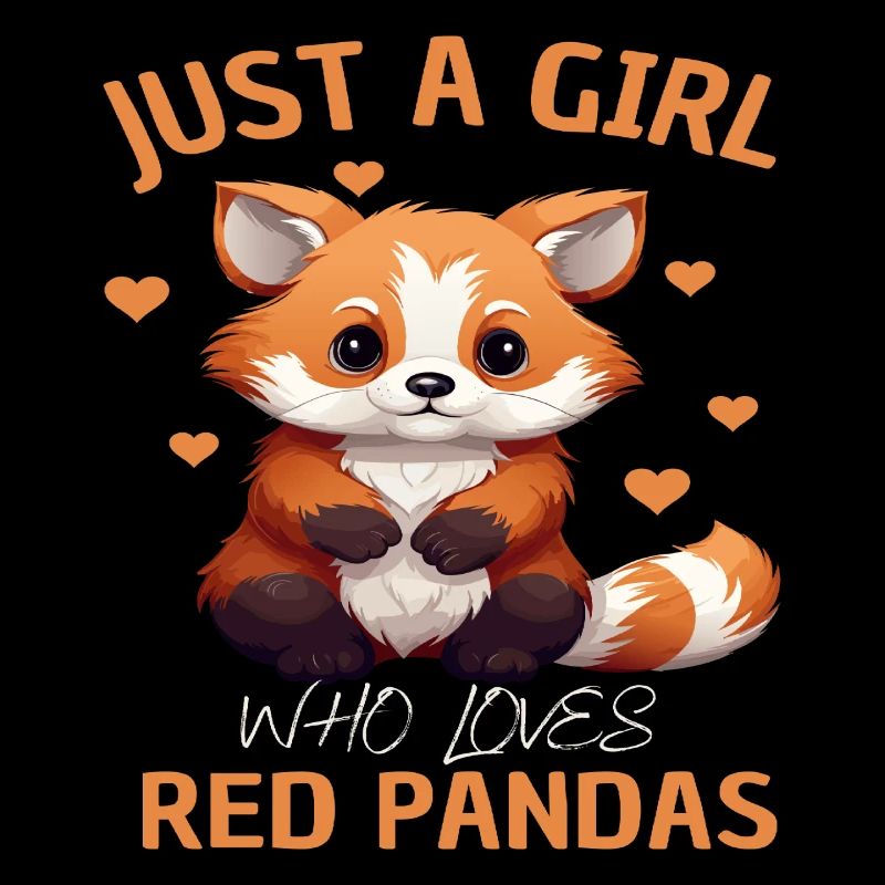 Nur ein Mädchen, das den Roten Panda liebt