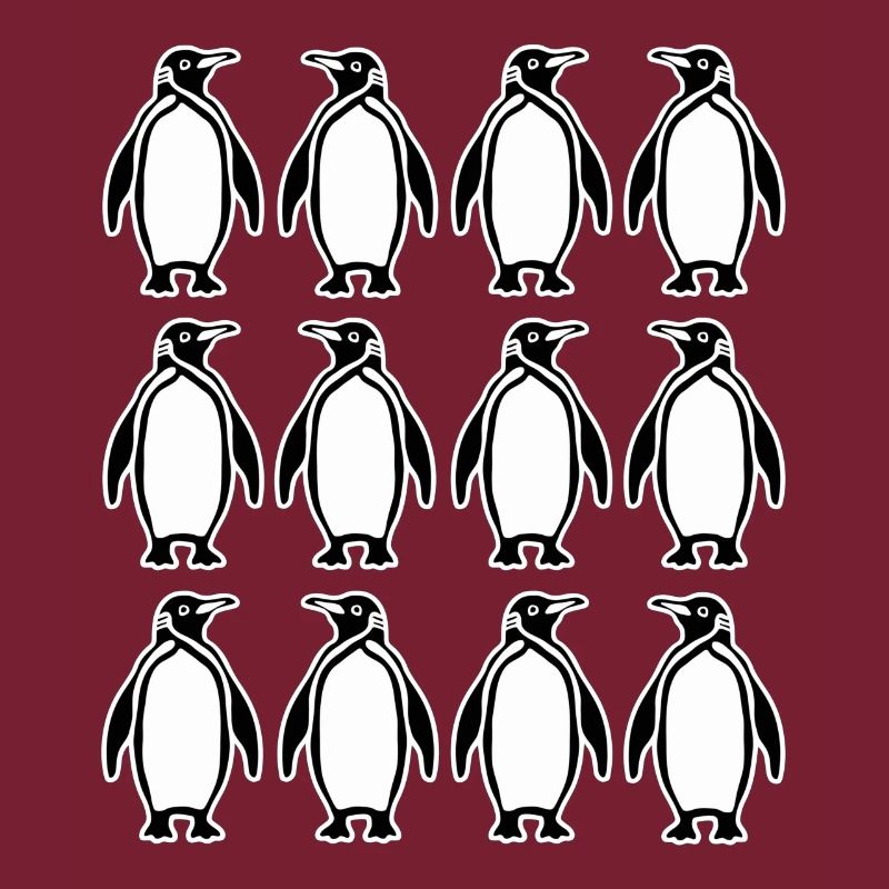 Minimalist Penguin Pattern Design